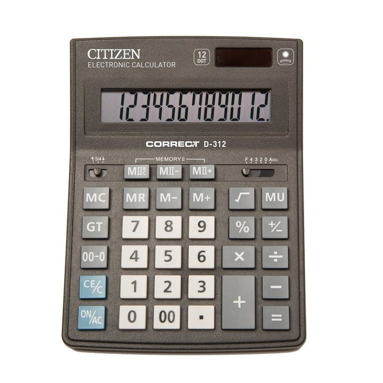 Калькулятор CITIZEN Correct D-312 (настольный, бухгалтерский)