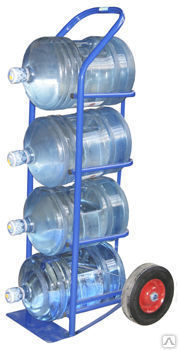 Тележка ВД-4, для перевозки бутылей воды 4шт, без колес