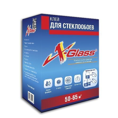 Клей для стеклообоев X-Glass 0,5кг, виниловых, текстильных обоев