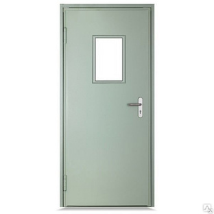 Дверь противопожарная металлическая остекленная РКВ-2 ДМПО/EI-60 
