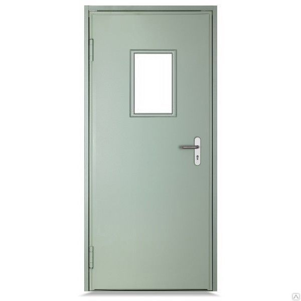 Дверь противопожарная металлическая остекленная ДМПО-02/EI-60