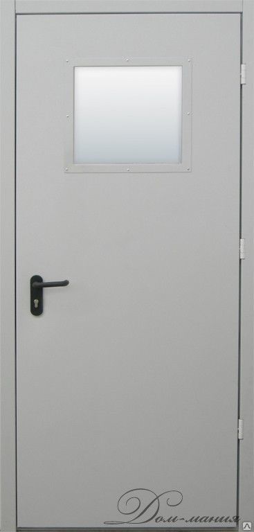 Дверь противопожарная металлическая остекленная РКВ-1 ДМПО/EI-60