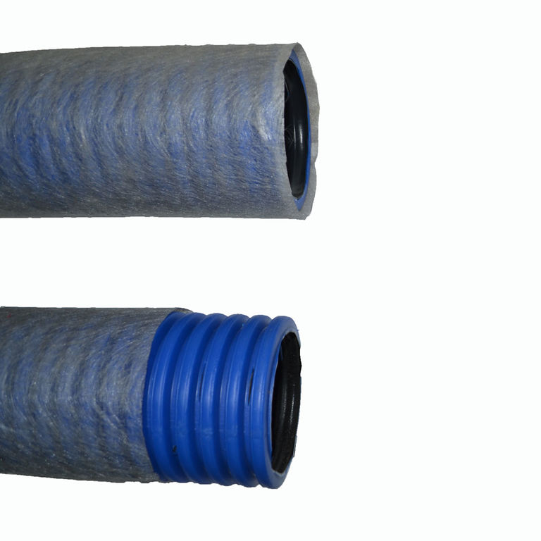 Труба дренажная двухслойная ПНД 200 мм с перфорацией в фильтре 40 м 3