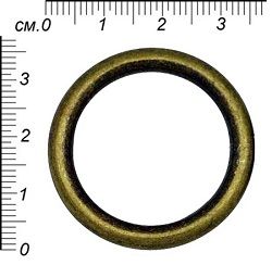27мм кольцо декоративное, старая латунь