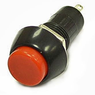 Кнопка с фиксацией круглая RWD-208 (PBS11A) off-(on), 2 контакта, 1A, 250V (красный)