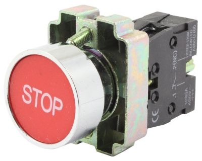 Кнопка AR-XB2-BA4342 красная STOP (1НО+1НЗ)