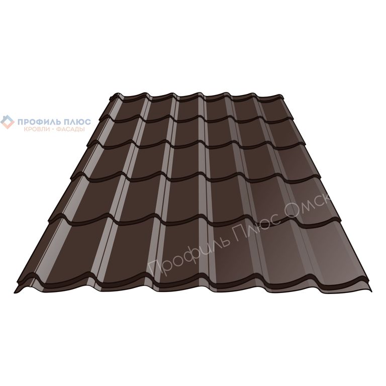 Профиль волновой Супер-Монтеррей (ПЭ-0.4 мм) RAL8017 коричневый шоколад