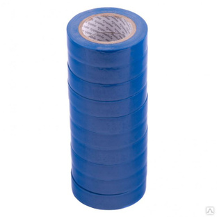 Набор изолент ПВХ 15 мм х 10 м, синяя, в упаковке 10 шт, 150 мкм Matrix #1