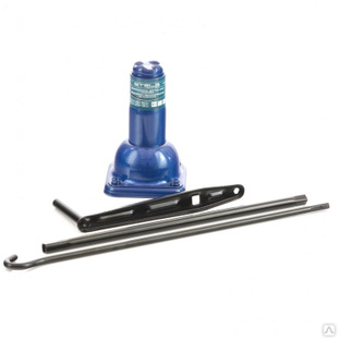 Домкрат механический бутылочный 2 т, h подъема 210–390 мм, 2 части (домкрат, ручка) Stels #1