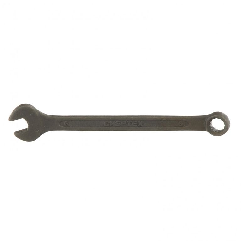 Ключ комбинированный 6 мм, CrV, фосфатированный ГОСТ 16983 Сибртех