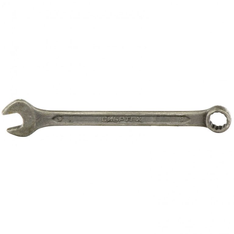 Ключ комбинированный 9 мм, CrV, фосфатированный ГОСТ 16983 Сибртех