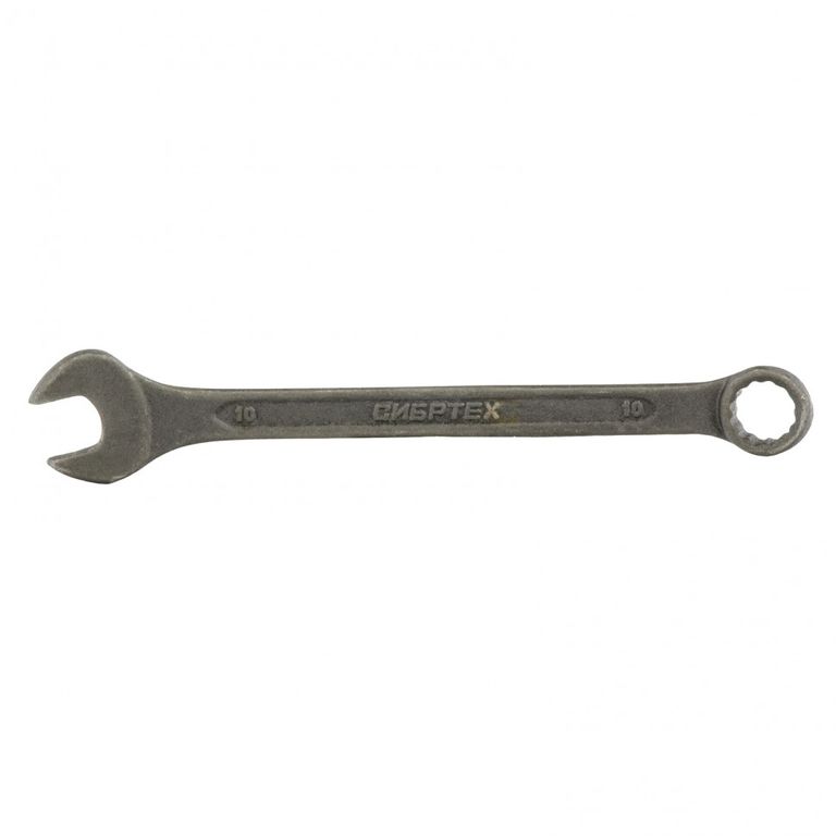 Ключ комбинированый, 10 мм, CrV, фосфатированный Сибртех