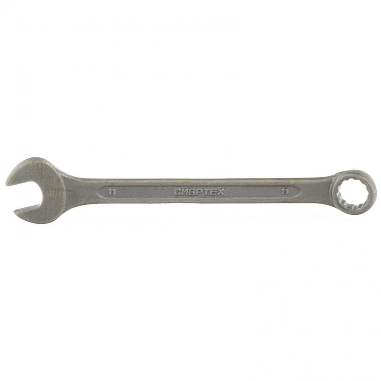 Ключ комбинированный 11 мм, CrV, фосфатированный ГОСТ 16983 Сибртех