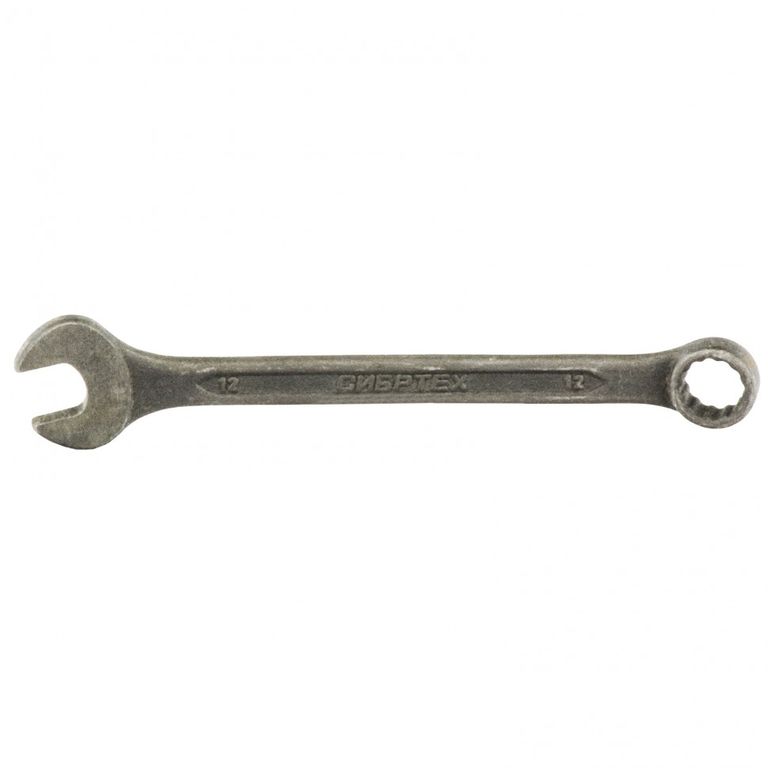 Ключ комбинированный 12 мм, CrV, фосфатированный ГОСТ 16983 Сибртех