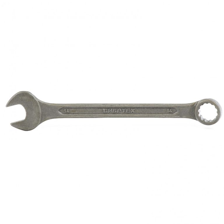 Ключ комбинированный 14 мм, CrV, фосфатированный ГОСТ 16983 Сибртех