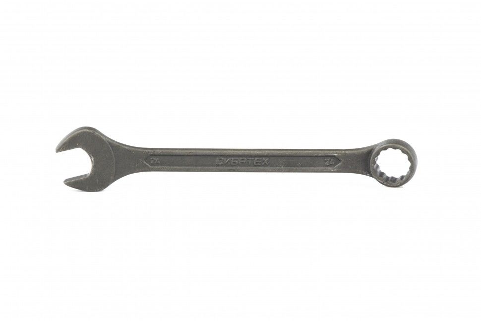 Ключ комбинированный 24 мм, CrV, фосфатированный ГОСТ 16983 Сибртех