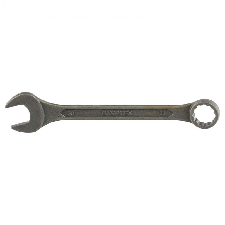 Ключ комбинированный 30 мм, CrV, фосфатированный ГОСТ 16983 Сибртех