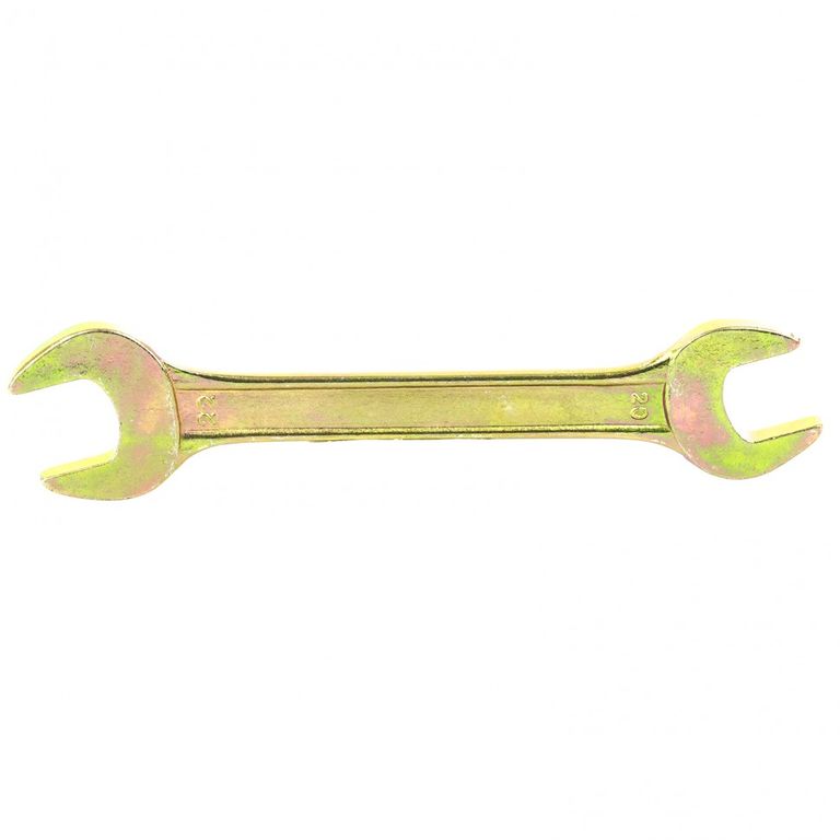 Ключ рожковый 20 х 22 мм, желтый цинк Сибртех