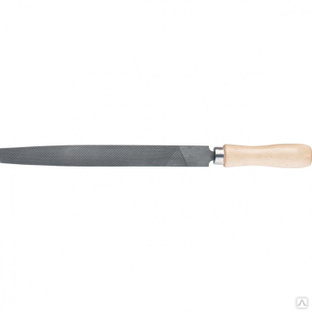 Напильник плоский, 250 мм, деревянная ручка Сибртех 