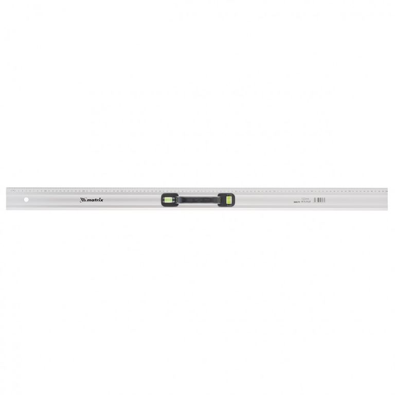 Линейка-уровень 1000 мм, металлическая, пластмассовая ручка 2 глазка Matrix