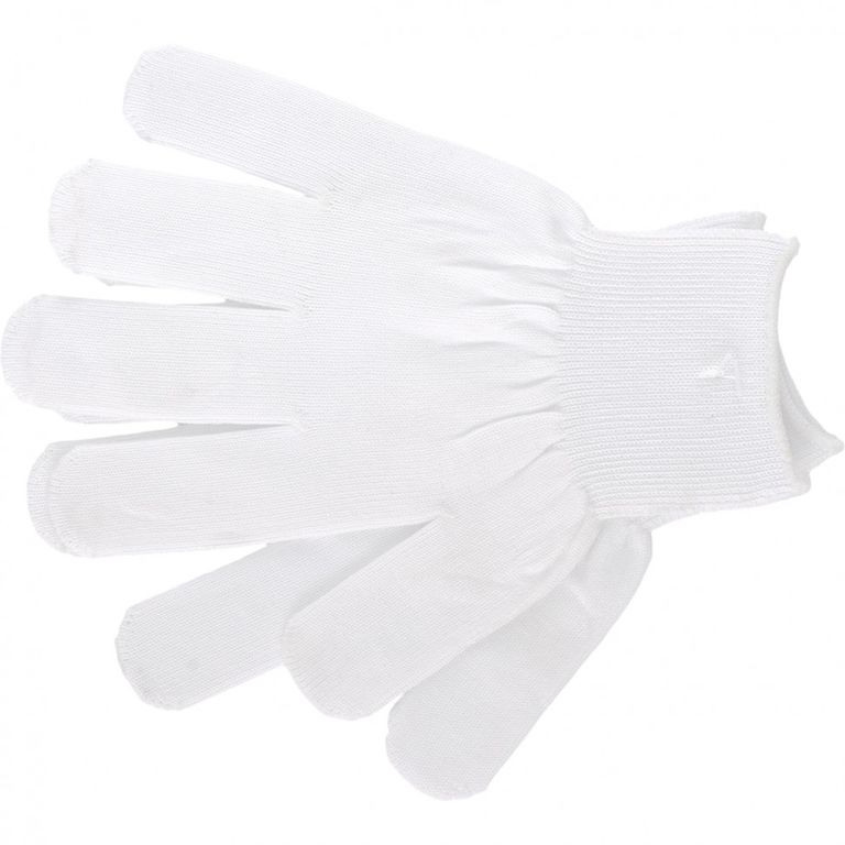 Перчатки Нейлон, 13 класс, белые XL Россия