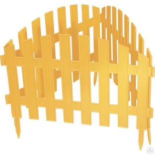 Забор декоративный "Винтаж", 28 х 300 см, желтый, Россия, Palisad 