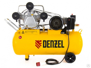Компрессор масляный PC 3/100-504, ременный, производительность 504 л/м, мощность 3 кВт Denzel #1