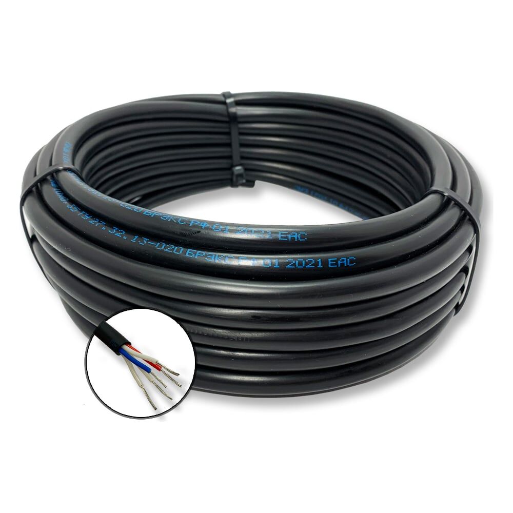 Монтажный кабель ПРОВОДНИК мкшнг(a)-ls 5x0.75 мм2, 10м