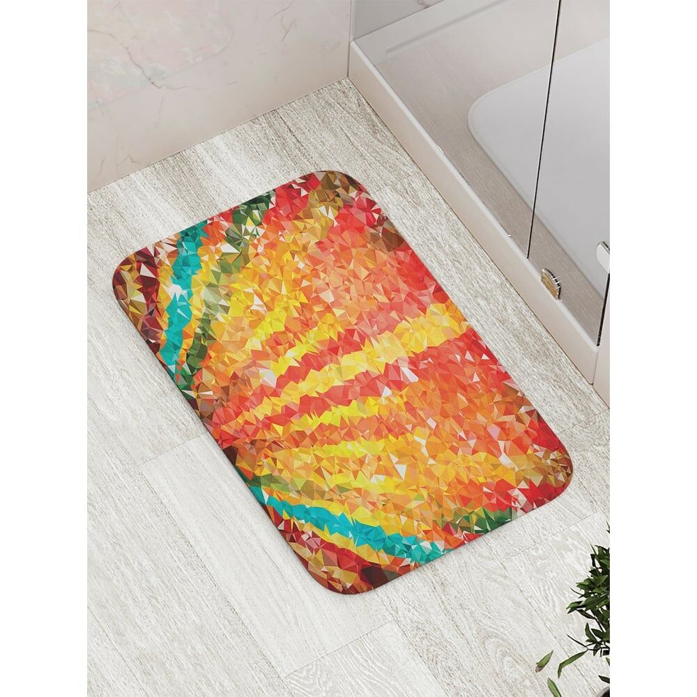Противоскользящий коврик для ванной, сауны, бассейна JOYARTY Радужный камень