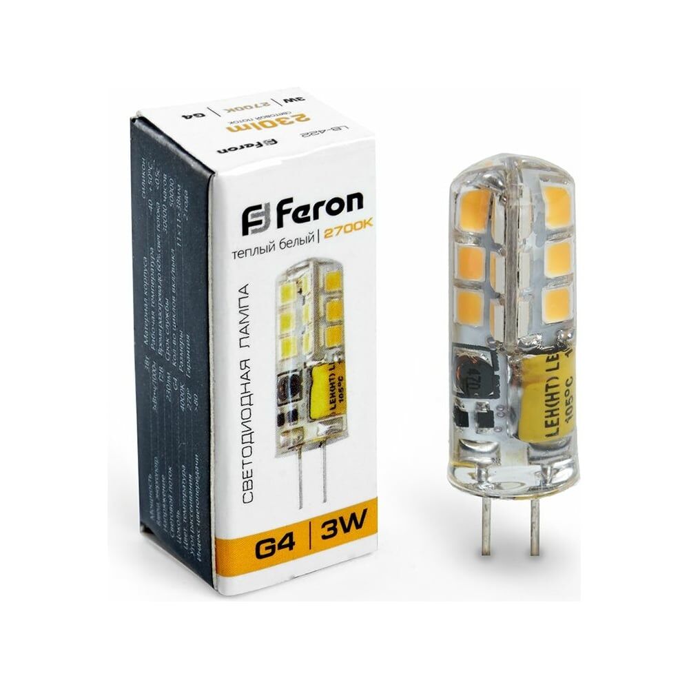 Светодиодная лампа FERON LB-422 3W 12V G4 2700K