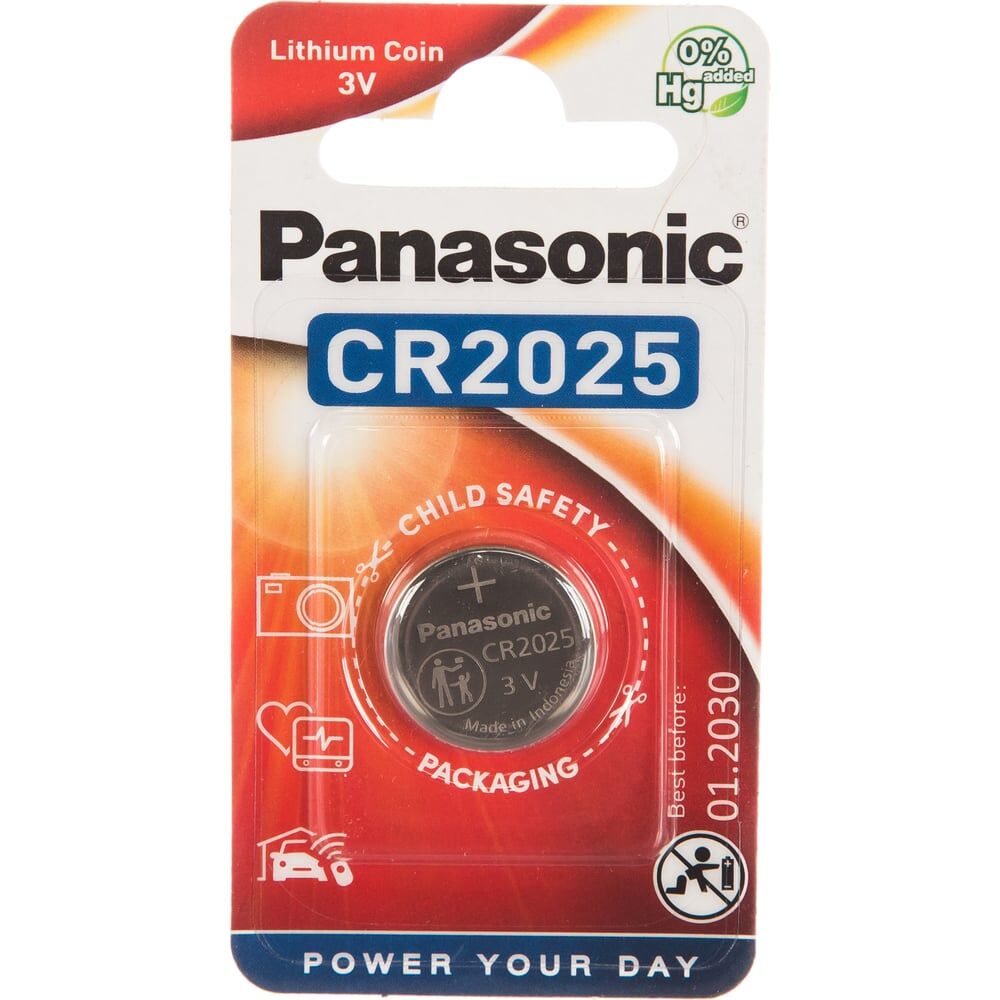 Батарейка Panasonic CR2025 3В бл/1 литиевая