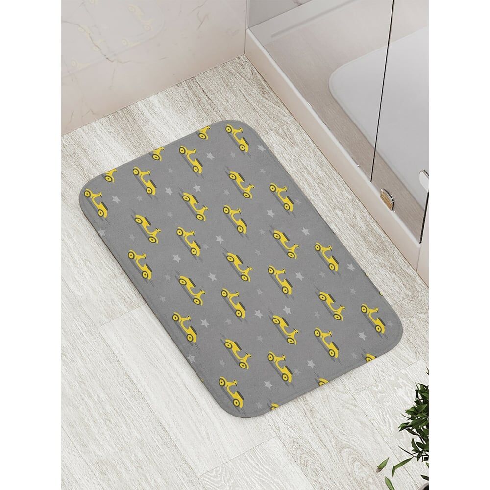 Противоскользящий коврик для ванной, сауны, бассейна JOYARTY Желтый скутер