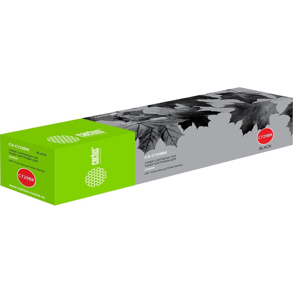 Лазерный картридж для canon i-sensys lbp-7010c/ lbp-7018c Cactus 729 bk