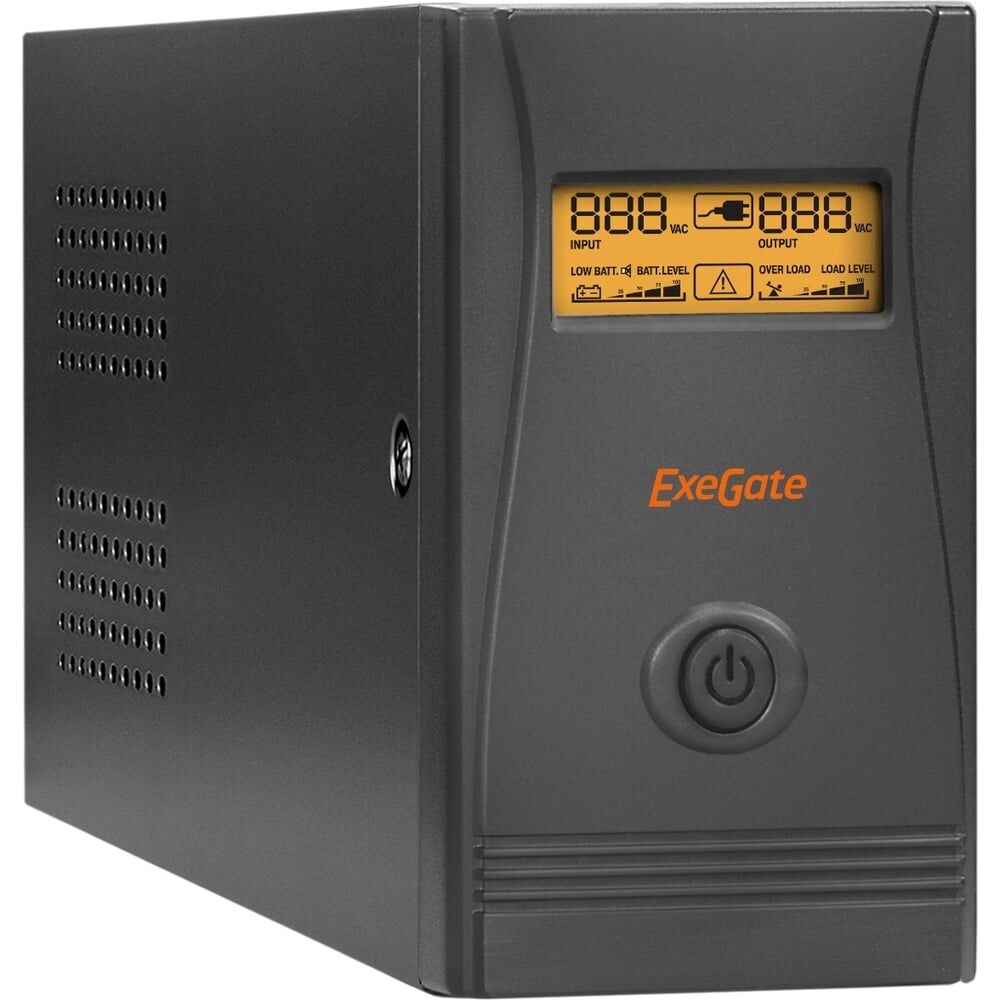 Источник бесперебойного питания ExeGate Power.Smart.ULB-850.LCD.AVR.C13.RJ.USB.850VA/480W