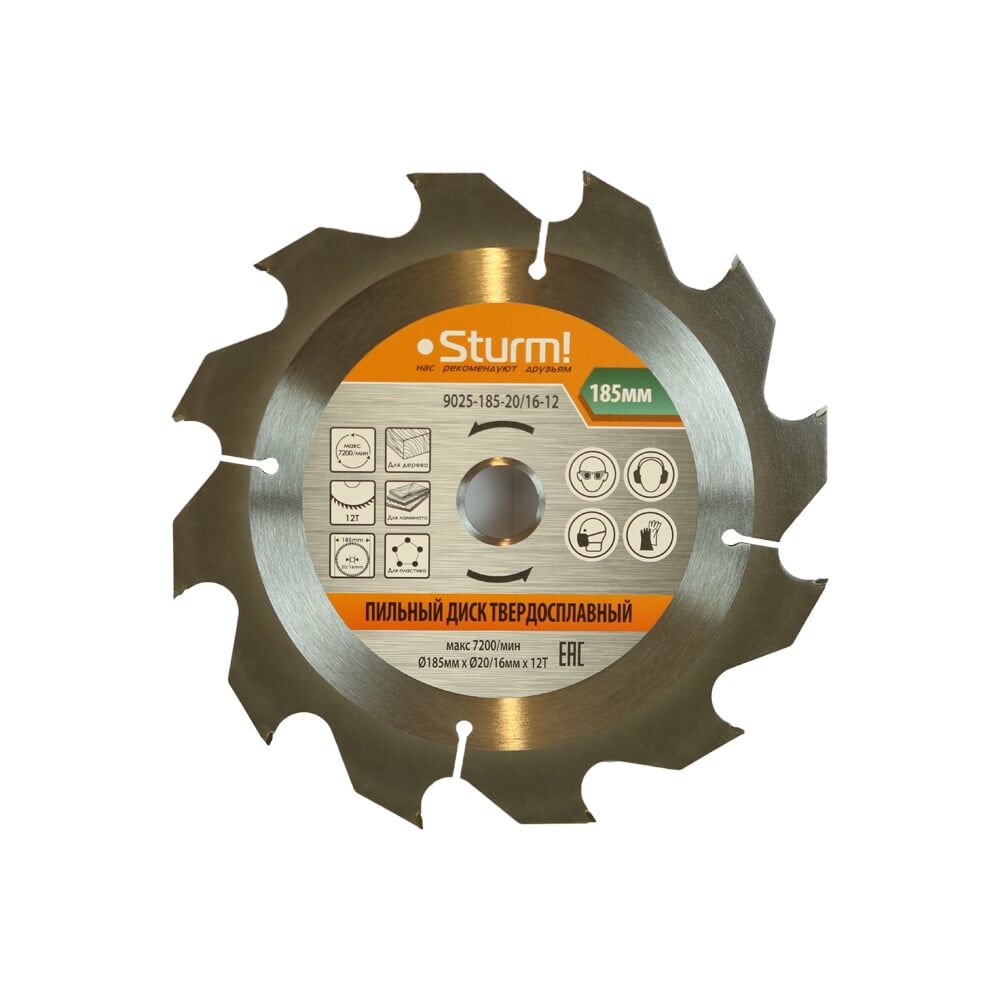 Пильный диск Sturm 9025-185-20/16-12