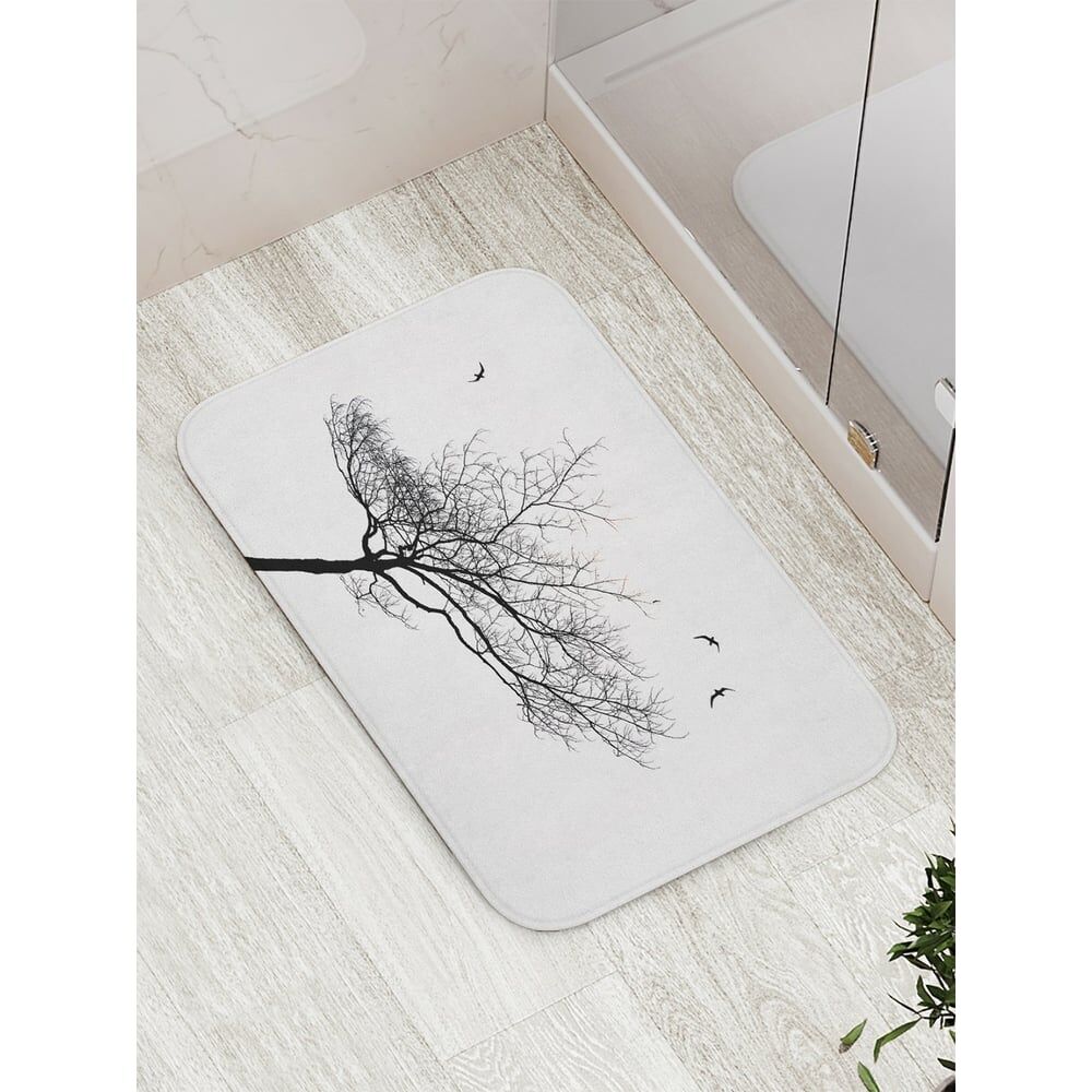 Противоскользящий коврик для ванной, сауны, бассейна JOYARTY Дерево без листьев
