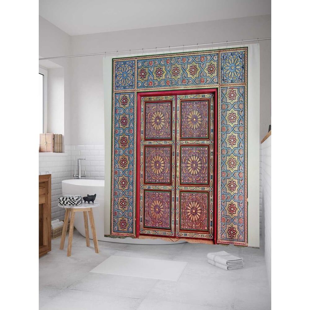 Шторка-занавеска для ванной JOYARTY Двери в марокканском стиле