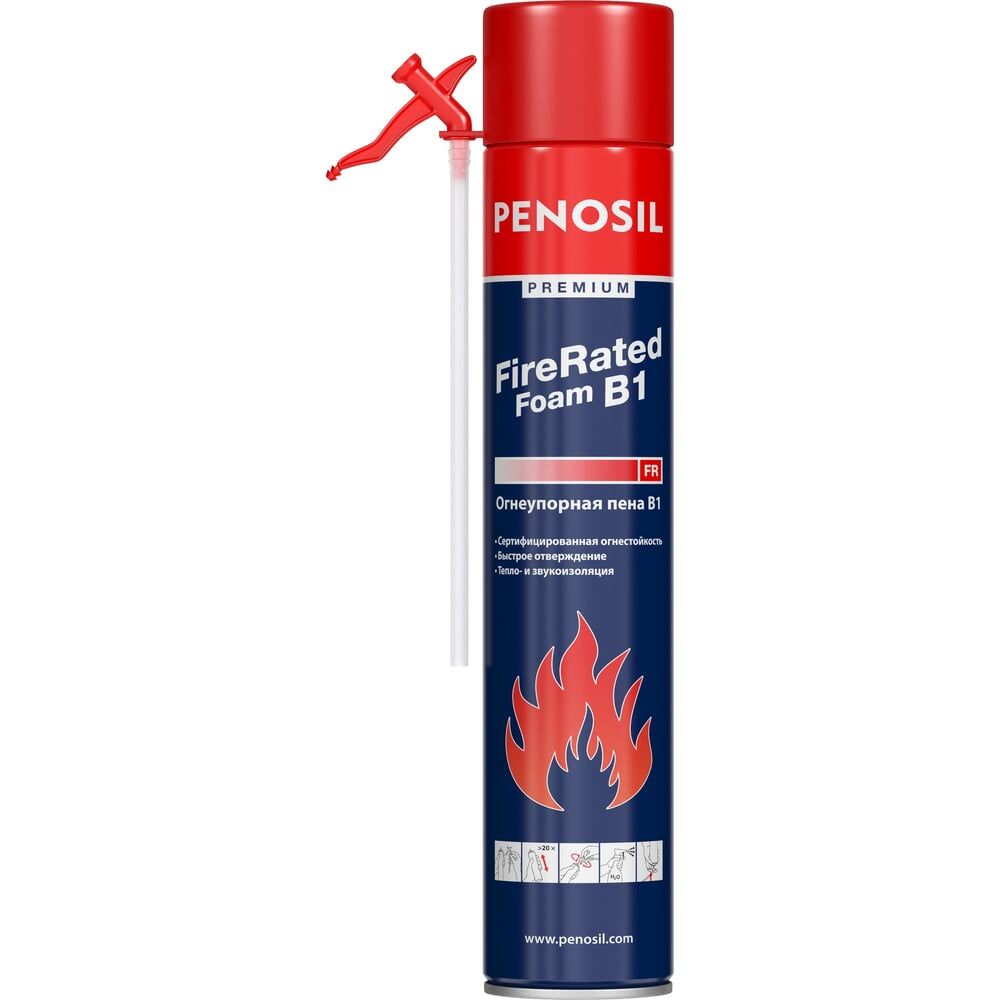 Огнеупорная монтажная пена Penosil Premium Fire Rated Foam B1