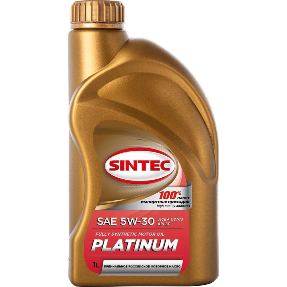 Моторное синтетическое масло Sintec PLATINUM SAE 5W-30 API SP, ACEA C2/C3