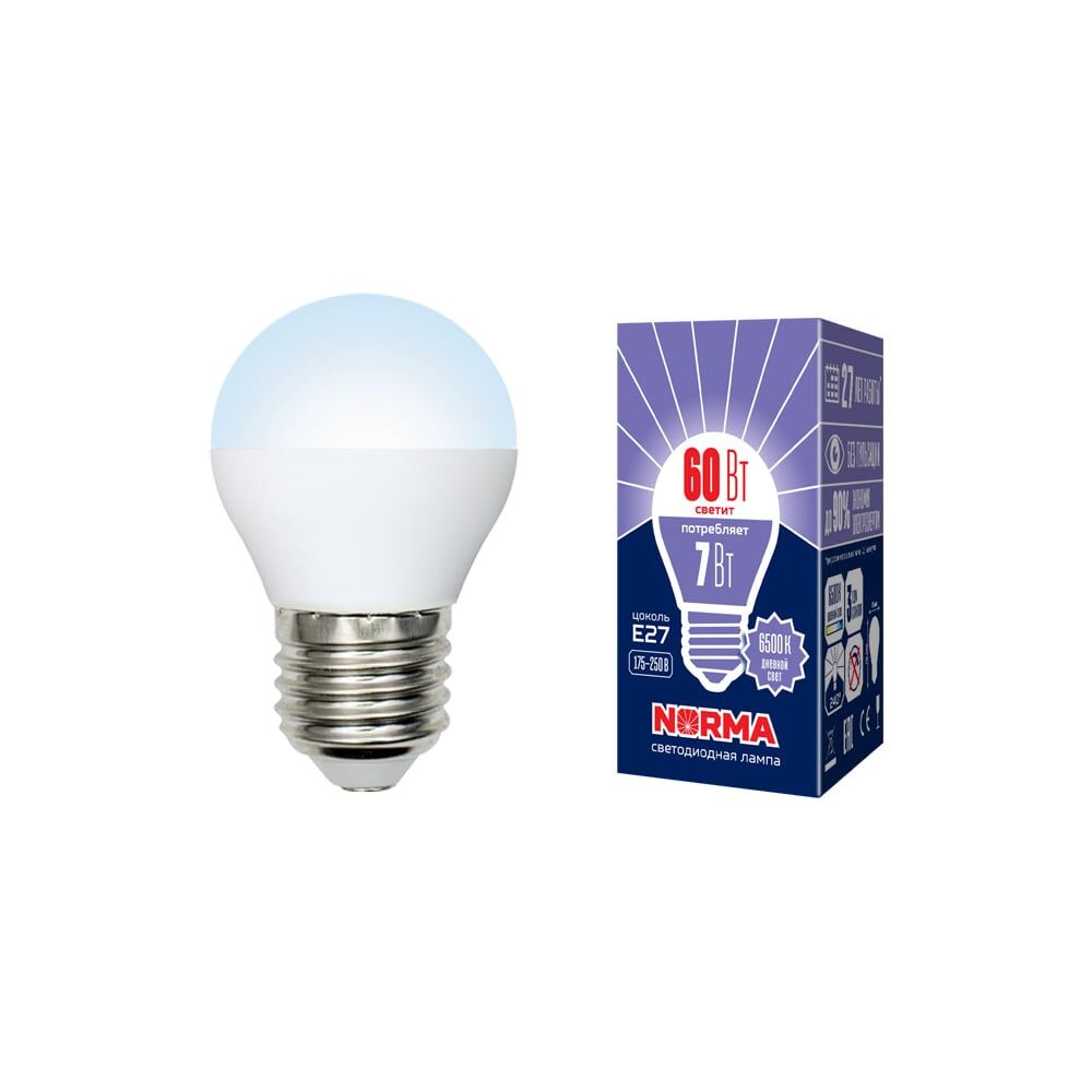 Светодиодная лампа Volpe LED-G45-7W/DW/E27/FR/NR