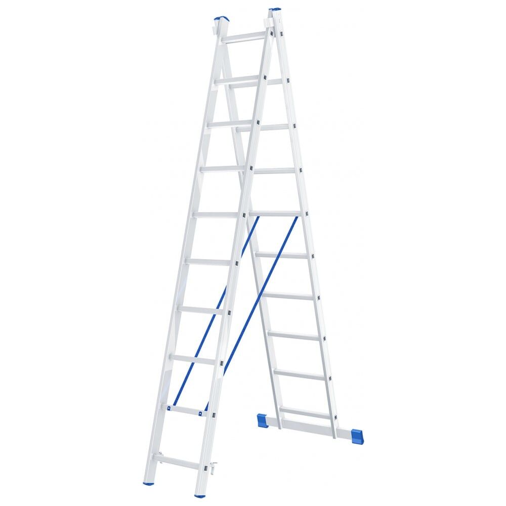 Алюминиевая двухсекционная лестница СИБРТЕХ 97910