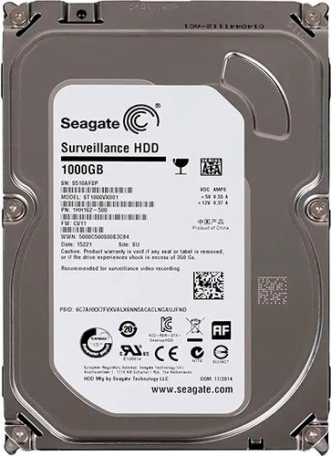 Жесткий диск Seagate 3.5 Surveillance 1 ТБ SATA III 5900 rpm 64 Mb (ST1000VX001)