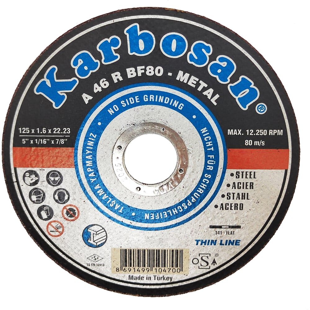 Отрезной диск по металлу Karbosan 10470
