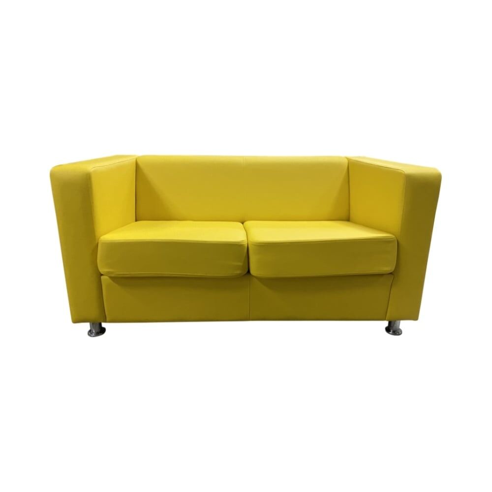 Двухместный диван Мягкий Офис желтый