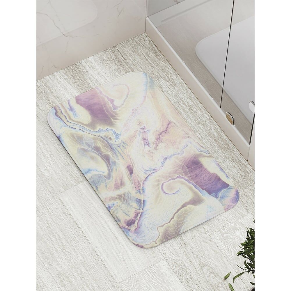 Противоскользящий коврик для ванной, сауны, бассейна JOYARTY Переливы цветного мрамора