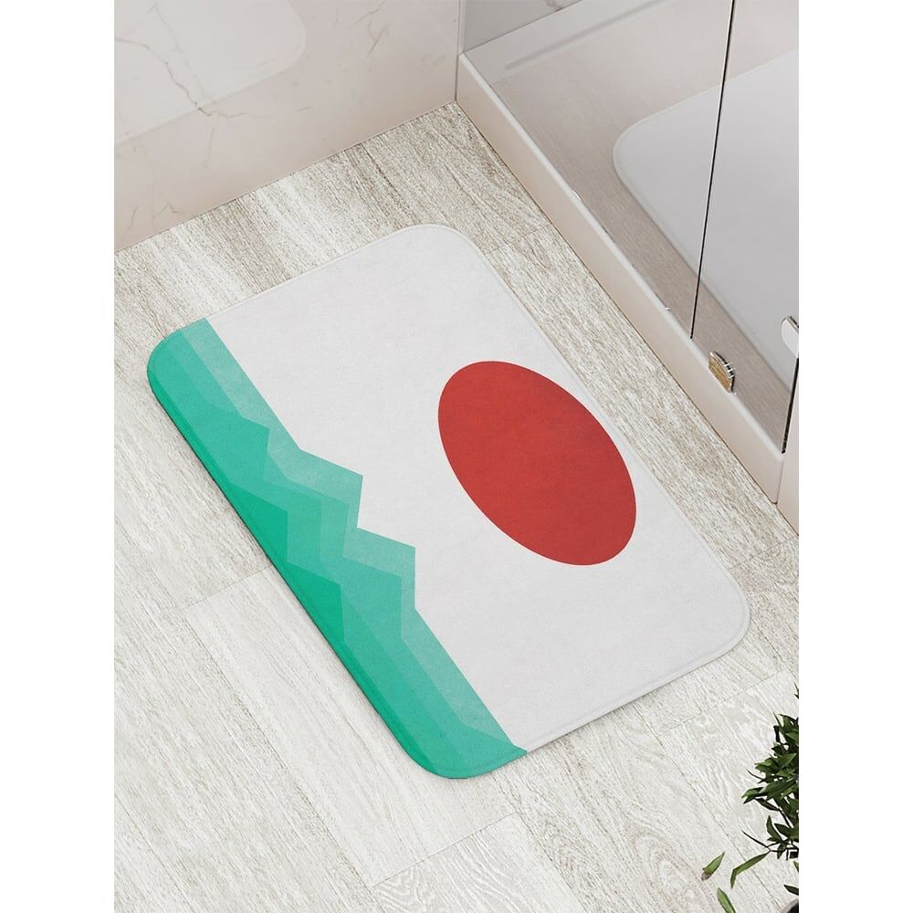 Противоскользящий коврик для ванной, сауны, бассейна JOYARTY Красное солнце
