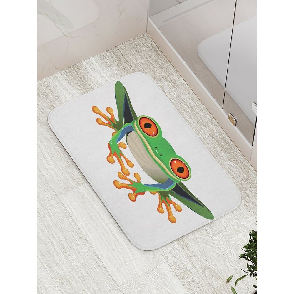 Противоскользящий коврик для ванной, сауны, бассейна JOYARTY Опасная лягушка