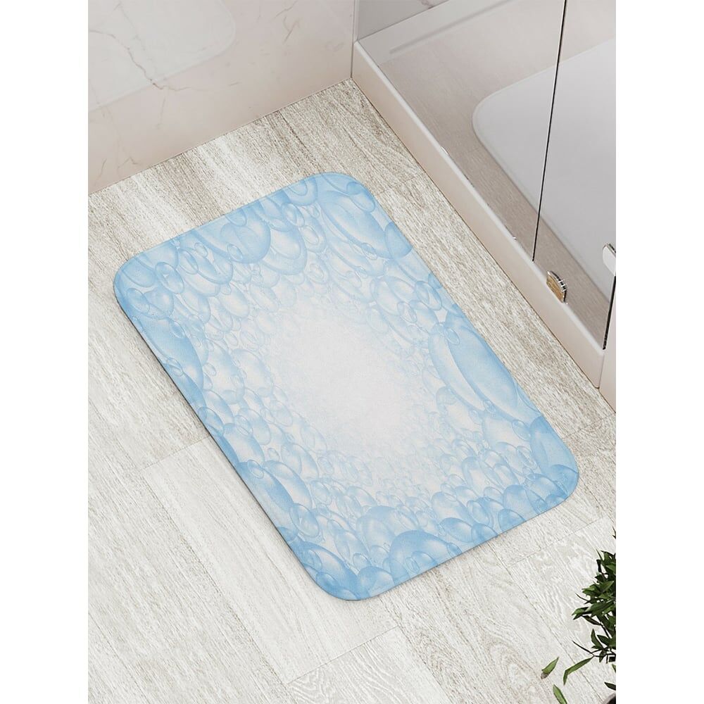 Противоскользящий коврик для ванной, сауны, бассейна JOYARTY Синий пузырчатый тоннель