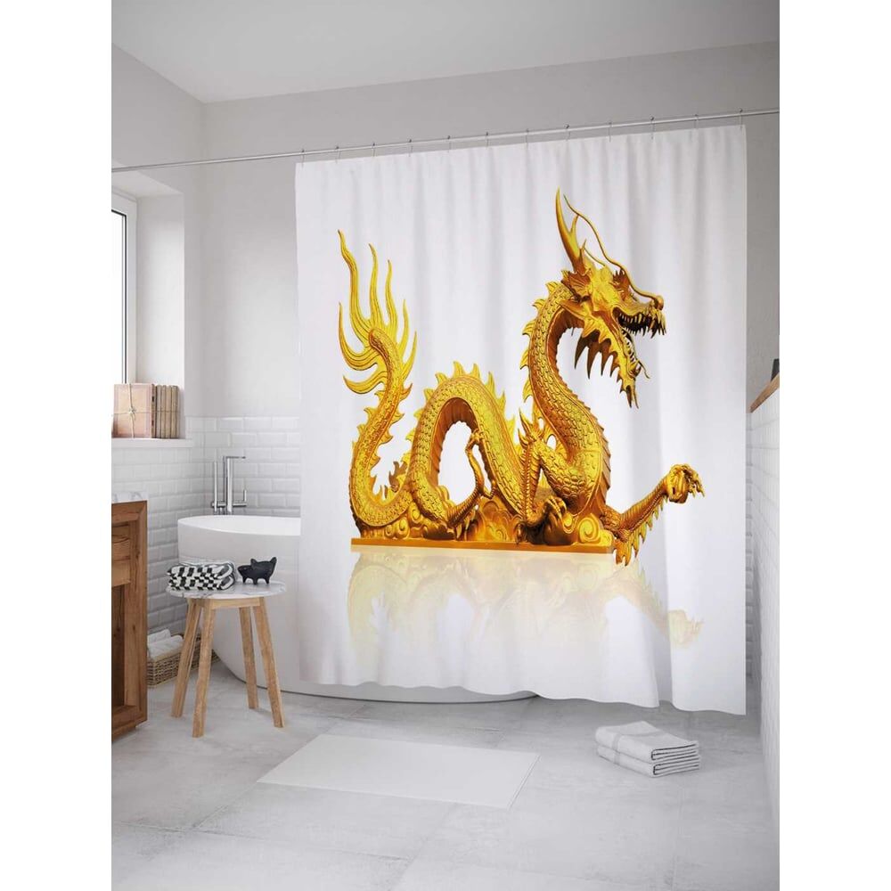 Шторка-занавеска для ванной JOYARTY Китайский дракон