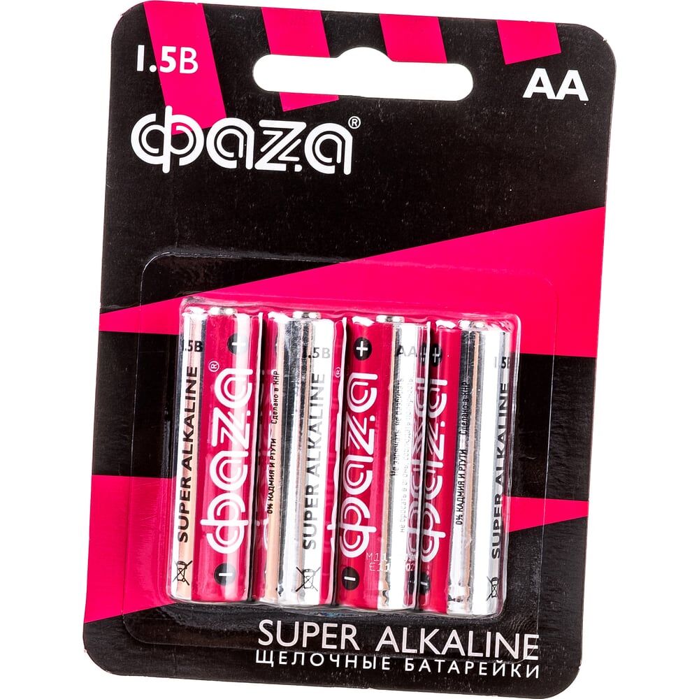 Алкалиновая батарейка ФАZА LR 6 Super Alkaline BL-4